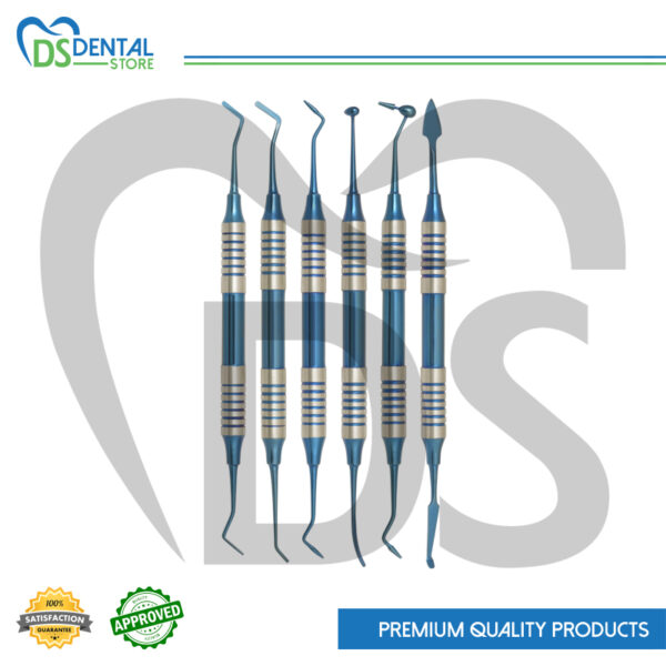 Dental Composite Filling Instruments Set of 6 Blue2