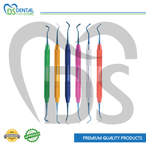 Dental Composite Filling Set of 6 Instruments Silver Handls