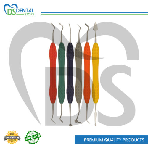Composite Filling Instruments 6 Pcs Silicone Handle