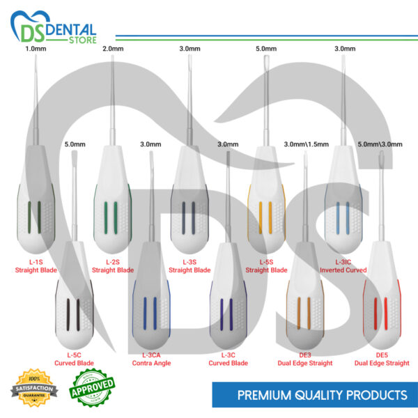 Dental Luxating Root Elevator Set Plastic Handle