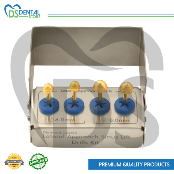 New Dental Implant Lateral Approach Drill Kit Sinus Lift Membrane Diamond Coated Burs