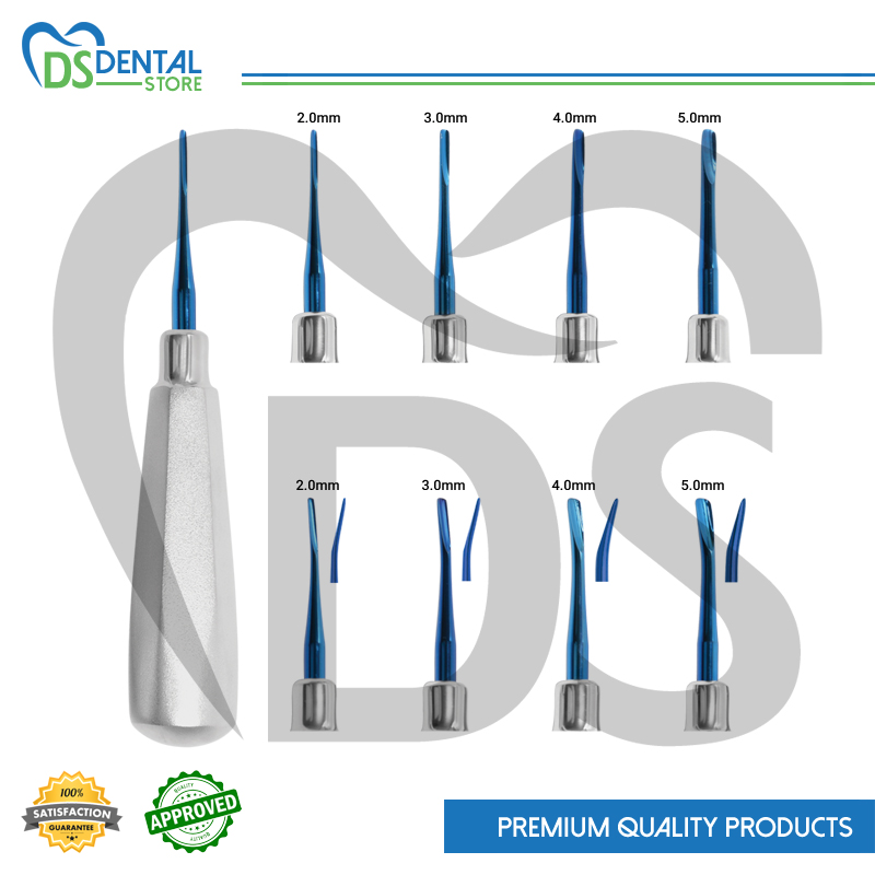 Root Elevator With Blue Tip Set Of 8Pcs