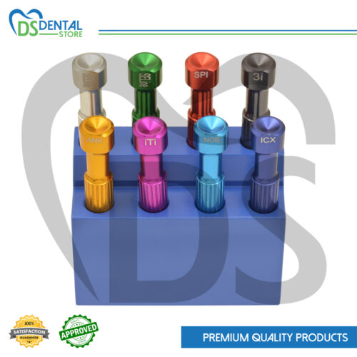 Dental Implant Screw Driver Abtment Implant Kit Driver Set 8 Pcs