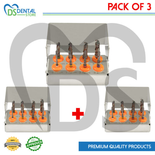 Dental Drill Kit Black Coated Pack Of 2 Kits