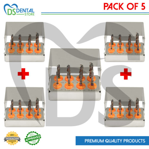 Dental Drill Kit Black Coated Pack Of 5 Kits