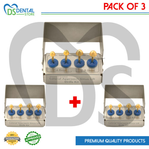 Dental Lateral Approach Sinus Lift Drill Kit Pack of 3 Kits