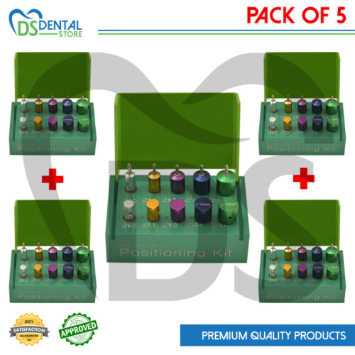 Dental Positioning Drill Guide Kit Green Pack Of 5Implant Surgery Kit, Pilot Drill Diameter: 2.0mm  Drill Guide & Guide Pin Diameters: 6.0mm, 7.5mm, 9.0mm, 10.5mm, 12.0mm  FDA Statement： The sale of this item may be subject to regulation by the U.S. Food and Drug Administration and state and local regulatory agencies. If so, do not bid on this item unless you are an authorized purchaser. If the item is subject to FDA regulation, I will verify your status as an authorized purchaser of this item before shipping the item. Box can be sterilized!!! 135°C Autoclavable Don’t disinfect at 135° for more than 5 minutes!!! Kits