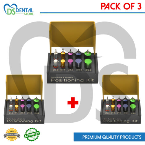 Dental Positioning Drill Guide Kit Yellow Pack Of 3 Kits