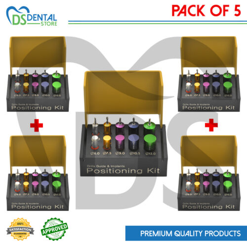 Dental Positioning Drill Guide Kit Yellow Pack Of 5 Kits